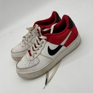 Nike Air Force 1 LV8 1 GS AF1 NBA Red‎ Satin White Black 6Y CK0502-600